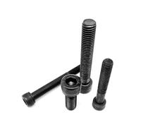 M2 M2.5 M3 M3.5 M4 M5 M6 M8 Black Grade 12.9 Steel DIN912 Hexagon Hex Socket Cap Head Screw Bolt Lengthened Long 4-150mm(8mm,M3 50pcs)
