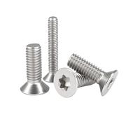 M2 M2.5 M3 M4 M5 M6 304 Stainless Steel A2-70 GB2673 Six-Lobe Torx Flat Countersunk Head Screw Bolt Machine Screws 5pcs-155pcs(M2x4(50pcs))
