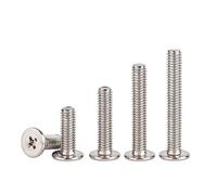 M2 M2.5 M3 M4 M5 M6 304 Stainless Steel Cross Slot Ultra Thin Super Flat Wafer Head Screw Notebook Laptop Electronic Bolt(18mm,M6 x 10Pieces)