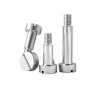 M2 M2.5 M3 M4 M5 M6 304 Stainless Steel Slotted One-word Slot Positioning Shoulder Step Screw Plug Limit Screw Bearing Bolt(35mm,(D8) M6 x2Pcs)