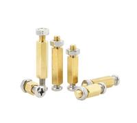 M2 M2.5 M3 M4 M5 M6 Brass Bracket Plate Holder Stud Threaded Hexagonal Motherboard Bracket PCB Pillar Spacer Screw Bolt Nut Kit(28mm,M2(Thread 3mm)10Pcs)