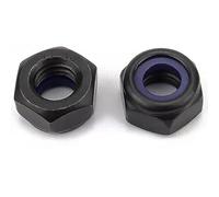 M2 M2.5 M3 M4 M5 M6 M7 M8 M10-M20 Nyloc Nuts, DIN985 304 Stainless Steel Black Hex Nylon Insert Lock Nut Self-locking Nylock Nut Locknut(M2 40pcs)