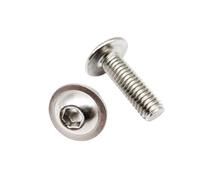 M2 M2.5 M3 M4 M5 M6 M8 304 A2 Stainless Steel Allen Hex Hexagon Socket Round Button Head With Washer Collar Bolt Screw(5mm,50pcs M3)
