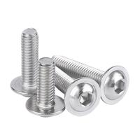M2 M2.5 M3 M4 M5 M6 M8 304 Stainless Steel Hexagon Socket Button Head Screws With Collar Bolt(4mm,M2.5(20PCS))
