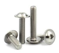 M2 M2.5 M3 M4 M5 M6 M8 304 Stainless Steel Hexagon Socket Button Head Screws With Washer Collar Bolt 40Mm M8 x5pcs