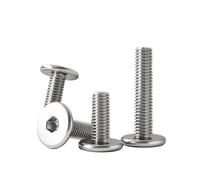 M2 M2.5 M3 M4 M5 M6 M8 A2 304 Stainless Steel Socket Ultra Thin Flat Wafer Head Computer Screw, Car Bolt(45mm,M4 x 20Pieces)