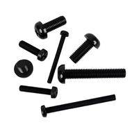 M2 M2.5 M3 M4 M5 M6 M8 Black White Nylon Plastic Pan Head Cross Round Screw Metric Thread Bolt(Black Nylon Screw,M6X40(25pcs))