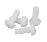 M2 M2.5 M3 M4 M5 M6 M8 Black White Nylon Plastic Pan Head Cross Round Screw Metric Thread Bolt(White Nylon Screw,M5X70(25pcs))
