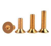 M2 M2.5 M3 M4 M5 M6 M8 Brass Flat Hex Hexagon Socket Countersunk Head Screw Bolts 40mm M6 5pcs
