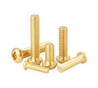M2 M2.5 M3 M4 M5 M6 M8 Brass Screw Metric Threaded Bolts Cross Pan Round Head Screws Copper Machine Bolt Length 3~60mm(Length 5mm,M2.5 (35Pcs))