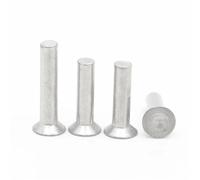 M2 M2.5 M3 M4 M5 M6 M8 Countersunk Head Rivets Aluminum Solid Rivet GB869 for Garden Industrial(M6 50pcs,16mm)