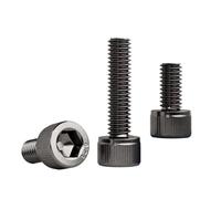 M2 M2.5 M3 M4 M5 M6 M8 Grade 12.9 Black Nickel Carbon Steel Hexagon Hex Socket Cap Head Bolt(40mm,M6-3pcs)