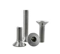 M2 M2.5 M3 M4 M5 M6 M8 M10 304 Stainless Steel Hex Socket Screw Countersunk Flat Bolts Motorcycle Metal Fasterner Screws(90mm(3Pcs),M10)