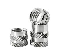 M2 M2.5 M3 M4 M5 M6 M8 M10 304SS Heat Insert Nut Stainless Steel Thread Hot Melt Molding Injection Embed Inserts Nut For Plastic(Length 7mm,M3(OD5.25mm) 50Pcs)