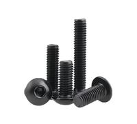 M2 M2.5 M3 M4 M5 M6 M8 M10 Black Hex Hexagon Socket Button Head Cap Screw Bolt A2-70 304 Stainless Steel ISO7380(M6 (10pcs),40mm)