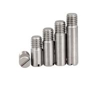 M2 M2.5 M3 M4 M5 M6 M8 M10 GB878 304 Stainless Steel External Screw Thread Cylindrical Fix Position Shaft Roll Dowel Pin(5pcs M6,10mm)