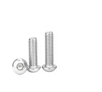 M2 M2.5 M3 M4 M5 M6 M8 M10 Hexagon Hex Socket Button Head Screws Stainless Stee Round Head Allen Screw Bolts ISO7380(16mm,M4 20pcs)