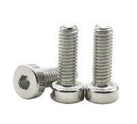 M2 M2.5 M3 M4 M5 M6 M8 M10 M12 304 Stainless Steel Hexagon Hex Socket 2-55PCS Thin Short Low Cap Head Screw Bolt(25mm,M3X55PCS)