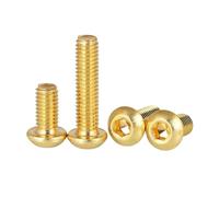 M2 M2.5 M3 M4 M5 M6 M8 M10 M12 Brass Half Round Head Hexagon Socket Screw And Golden Hexagon Socket Bolt(M4*30 Mm)