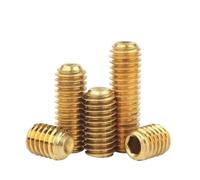 M2 M2.5 M3 M4 M5 M6 M8 M10 M12 Brass Hex Socket Set Screw Cup Point Grub Screw Bolts Headless Allen Head Grub Bolt(4mm,M2-20pcs)