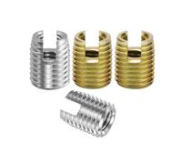 M2 M2.5 M3 M4 M5 M6 M8 M10 M12 M14 M16 Stainless Steel Carbon Steel Metal Thread Repair Insert Self Tapping Slotted Threaded Nut(Zinc Plated Steel,M8xM12x15 (10pcs))