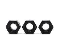 M2 M2.5 M3 M4 M5 M6 M8 M10 M12 M16 Black Carbon Steel Hex Nylon Lock Nut(M6 10pcs)