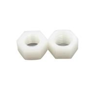 M2 M2.5 M3 M4 M5 M6 M8 M10 M12 Nylon Hex Nut Hexagon Plastic(WHITE,M2.5)