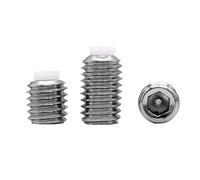 M2 M2.5 M3 M4 M5 M6 M8 M10 M12M16 304 Stainless Steel Hex Socket Plastic Nylon Dog Convex Point Tip Grub Headless Bolt Set Screw(4mm,5pcs M4)