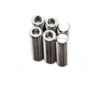 M2 M2.5 M3 M4 M5 M6 M8 M10 TC4 titanium Hexagonal machine setting screws,Flat end tightening machine screw Headless hexagonal(M8x25mm,20 Pieces)