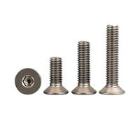M2 M2.5 M3 M4 M5 M6 M8 Titanium Hexagon Hex Socket Head Flat Countersunk Bolt Screw 40mm 5pcs M3