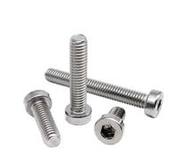M2 M2.5 M3 M4 M5 M6 M8304 Stainless Steel Allen Hex Hexagon Socket Thin Low Profile Cap Head Screw Bolt(80mm,50pcs M3)