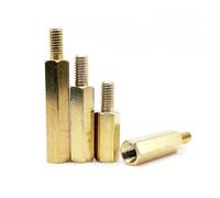 M2 M2.5 M3 M4 M5 Solid Brass Copper PCB Motherboard Coupling Connector Joint Nut Hex Hexagon Pillar Column Standoff Spacer Screw(45mm,10pcs M3)