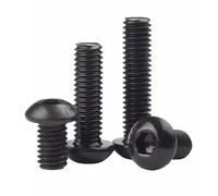 M2 M2.5 M3 M4 M6 M8*3/4/5/6/8/9/10/12/14/16/18/20/22/25/30/35/40/50/55/60mm Grade 10.9 Button Hex Socket Cap Head Screw(16mm,M4 25pcs)