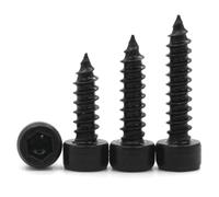 M2 M2.6 M3 M3.5 M4 M5 M6 14/16/18/20mm Black Carbon Steel Hex Socket Hexagon Cap Head Screw Allen Head 15-100Pcs(14mm,M3 x80pcs)