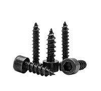 M2 M2.6 M3 M3.5 M4 M5 M6 Hex Hexagon Socket Cap Head Self Tapping Screw 8.8 Grade Black Allen for Speaker(12mm,M2.6 50pcs)