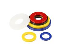 M2-M20 Nylon Flat Washers Plastic Spacer Black/White/Red/Blue/Yellow Insulation Sealing Hard Gaskets For Screw Bolts(White,M6x12x1.5mm(50Pcs))