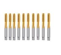 M2-M24 Thread Tap Ti Coated Machine Plug Tap High Speed Metric Straight Flute Thread Screw Tap Hand Tools(Luox,1 PCS_M2X0.4)(Zc,10 PCS-M2.5X0.45)