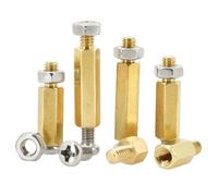M2 M3 M4 M5 Brass Motherboard Standoff Spacer Pillar 5mm 10mm 20mm Stainless Steel Screw Bolt Nut Kit Hex Stud PCB Column(20mm)