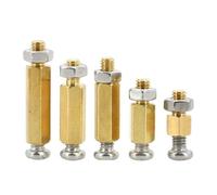 M2 M3 M4 M5 M6 Brass Hex Standoffs Phillips Spacing Screw Nut Set PCB Support Pillars Column Board Rack Stud Spacers Motherboard(28mm,M2.5(Thread6mm)10Pcs)