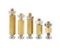 M2 M3 M4 M5 M6 Brass Hex Standoffs Spacing Screw Nut Set PCB Support Pillars Column Board(28mm,M2(Thread 3mm)10Pcs)
