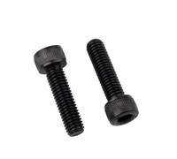 M2 M3 M4 M5 M6 M8 Hex Socket Cap Head Screw Black Metric Diy Screws Furniture Bolts Furniture ship car(25mm,M5 x 10Pieces)
