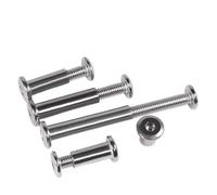M2 M3 M4 M5 M6 M8 M10 304 A2 Stainless Steel Flat Hexagon Socket Head Furniture Rivet Connectors Insert Joint Sleeve Cap Nuts(22mm,M6(D8mm)-2sets)