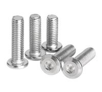 M2 M3 M4 M5 M6 M8 M10 M12 304 Stainless Steel Hypotenuse Truss Flat Head Hexagon Socket Furniture Screws Allen Button Bolts(14mm,M4 (20pcs))