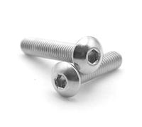 M2 M3 M4 M5 M6 M8 M10 M12 DIN7380 304 Stainless Steel Hex Hexagon Socket Pan Round Head Screw Mushroom Button Bolts(16mm,M8 (10pcs))