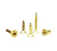 M2-M3 Phillips Flat Countersunk Head Self-Tapping Wood Screw 20Pcs, Black-20pcs, M3x8mm(Golden-20pcs,M2.6x6mm)