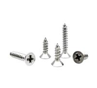 M2-M3 Phillips Flat Countersunk Head Self-Tapping Wood Screw 20Pcs, Black-20pcs, M3x8mm(Silver-20pcs,M3x8mm)