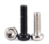 M2-M6 Grade 10.9 Nickel-Plated Torx Pan Head Screws, 10pcs, M3x8-Black
