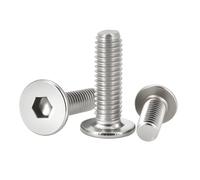 M2-M8 304 Stainless Steel A2-70 Ultra Thin Hex Socket Allen Head Bolts, Super Low Flat Wafer Screws(M2x8(100pcs))