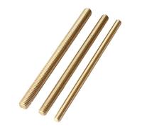 M2-M8 Brass Threaded Rod Full Thread Screw 1-10pcs | M2-M8 Brass Fully Threaded Rods, 1-10pcs Per Order, Corrosion-Resistant Screw(M6X60 3PCS)