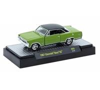 M2 Machines 32600-R85 24-78 1:64 Scale Detroit Muscle Green 1967 Chevy Nova SS